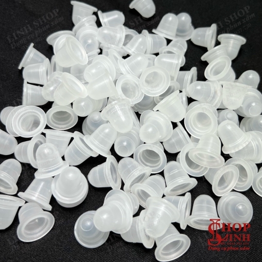 (Bịch 100 cái) Chum silicon to, chum silicon đựng mực phun xăm Linh Shop...